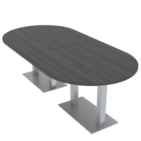 45 in W, 96 in L, 29 in H, Engineered Wood Top, Grey